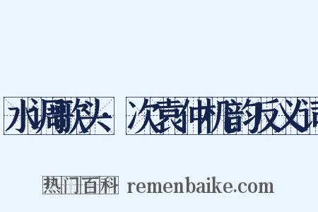 水调歌头·次袁仲机韵反义词是什么意思的图片